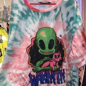 Tye dye graphic tee shirt